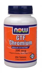 Χρώμιο:GTF Chromium 200 mcg Yeast Free - 250 Tabs